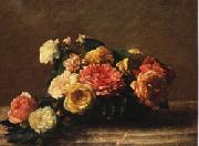 Henri Fantin-Latour Roses in a Bowl oil painting on canvas